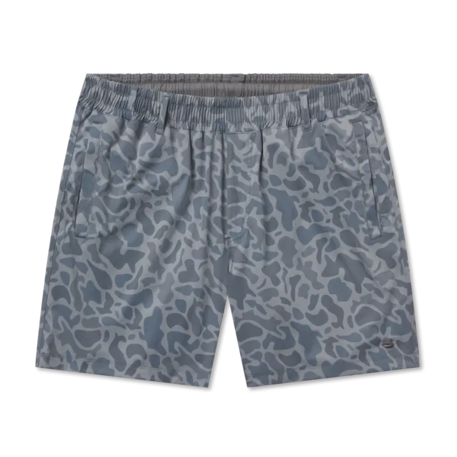 Billfish Lined Performance Camo Shorts – Light Blue